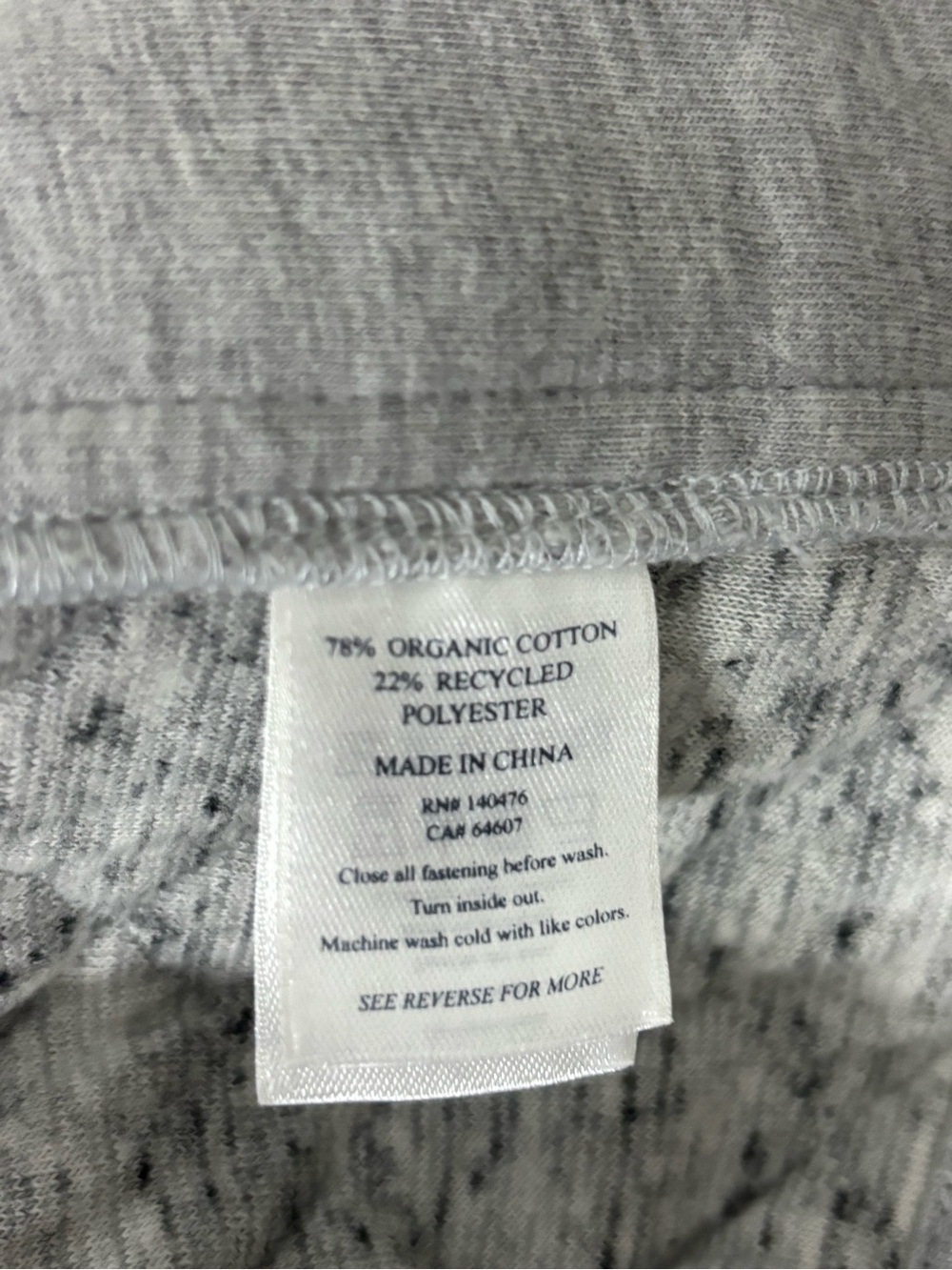 Faherty Men’s Epic Quilted Fleece Light Gray Cotton Blend Zippered Vest Medium - Picture 16 of 16